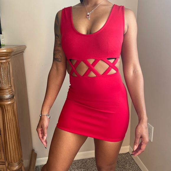 red mini dress poshmark red short long sleeve dress Carabella